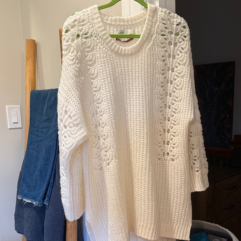 Pilcro Cream Knit Sweater